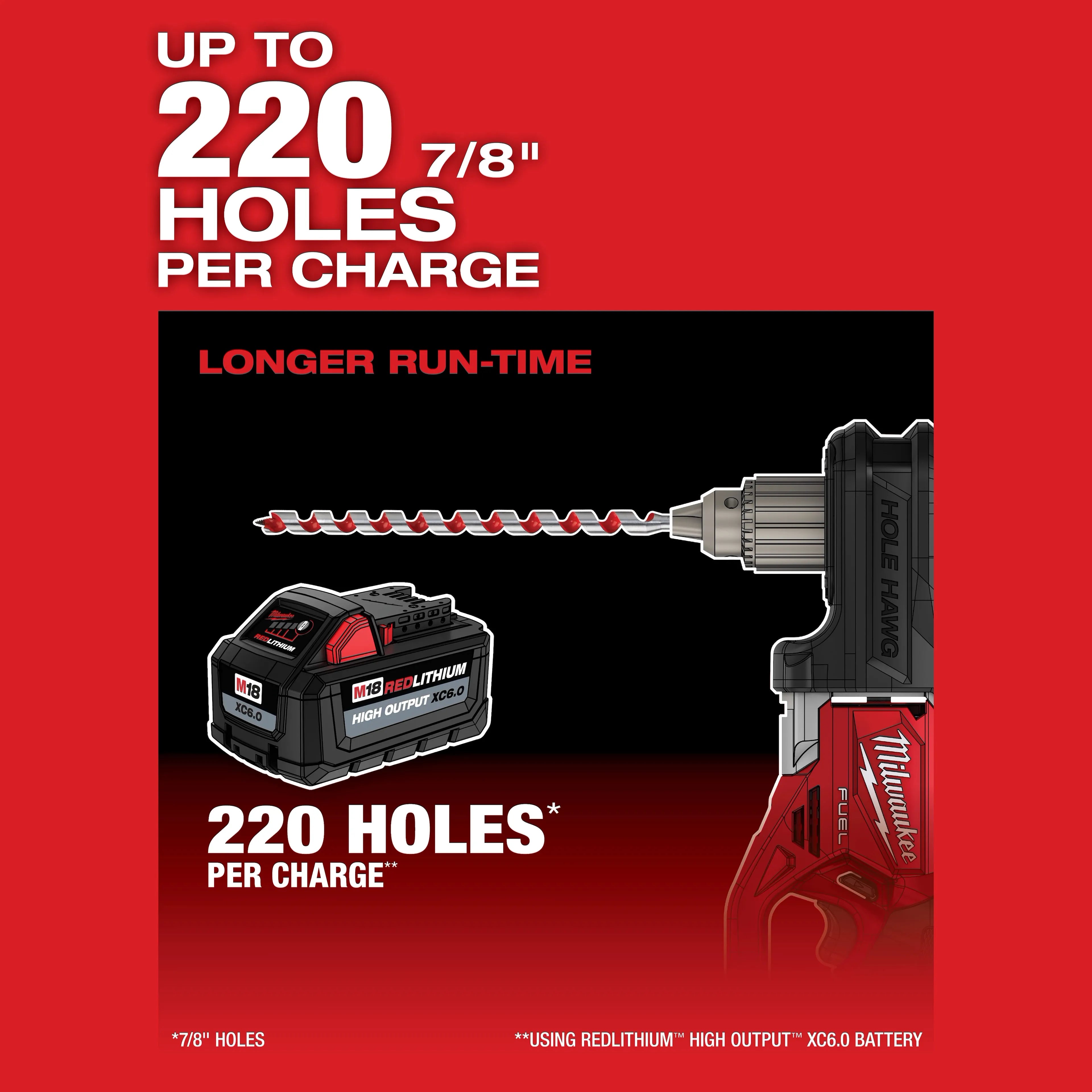 Milwaukee 2807-20 M18 Fuel Hole Hawg 1/2" Right Angle Drill - Ace Tool Group - Milwaukee
