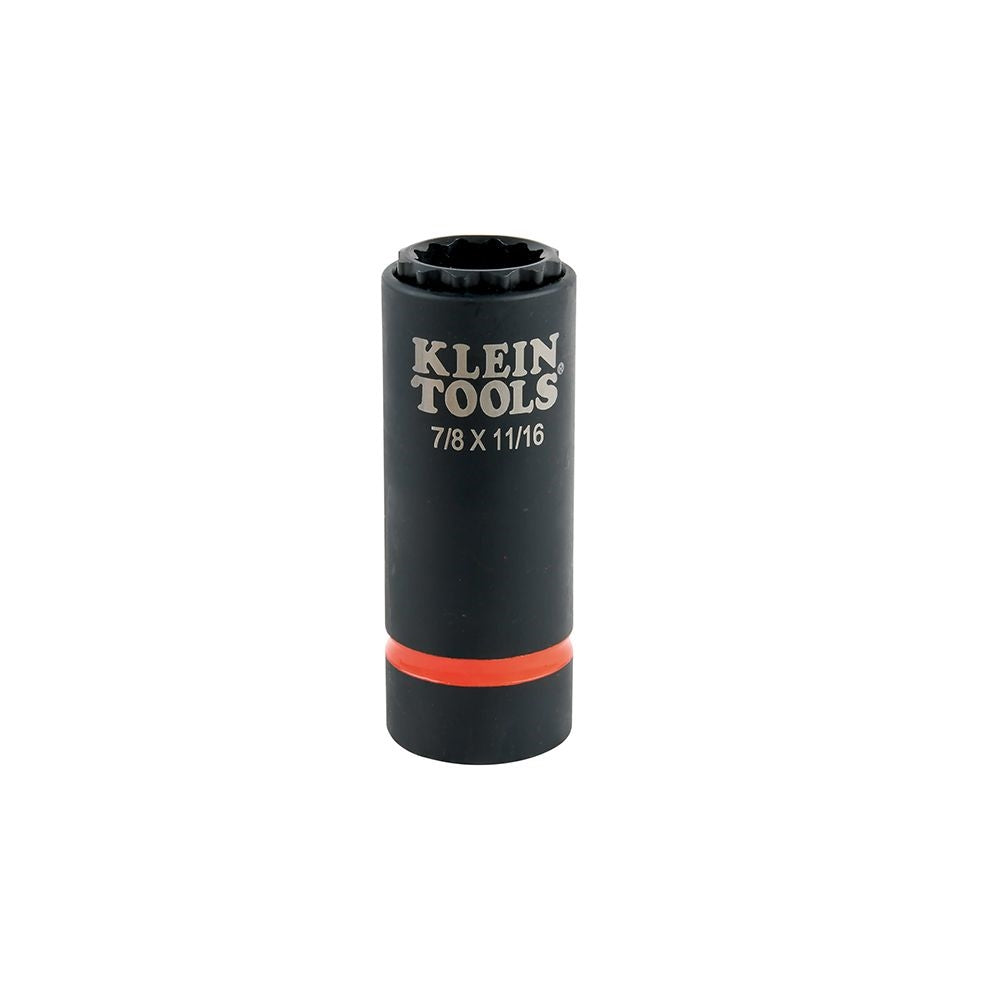 Klein 66014 2-in-1 Impact Socket, 12 pt, 7/8 and 11/16 in. - Ace Tool Group - Klein
