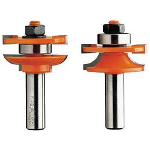 CMT 891.501.11 2-Piece Rail & Stile Bit Set, 1/2-Inch Shank, 1-3/4-Inch Diameter, Carbide-Tipped - Ace Tool Group - CMT