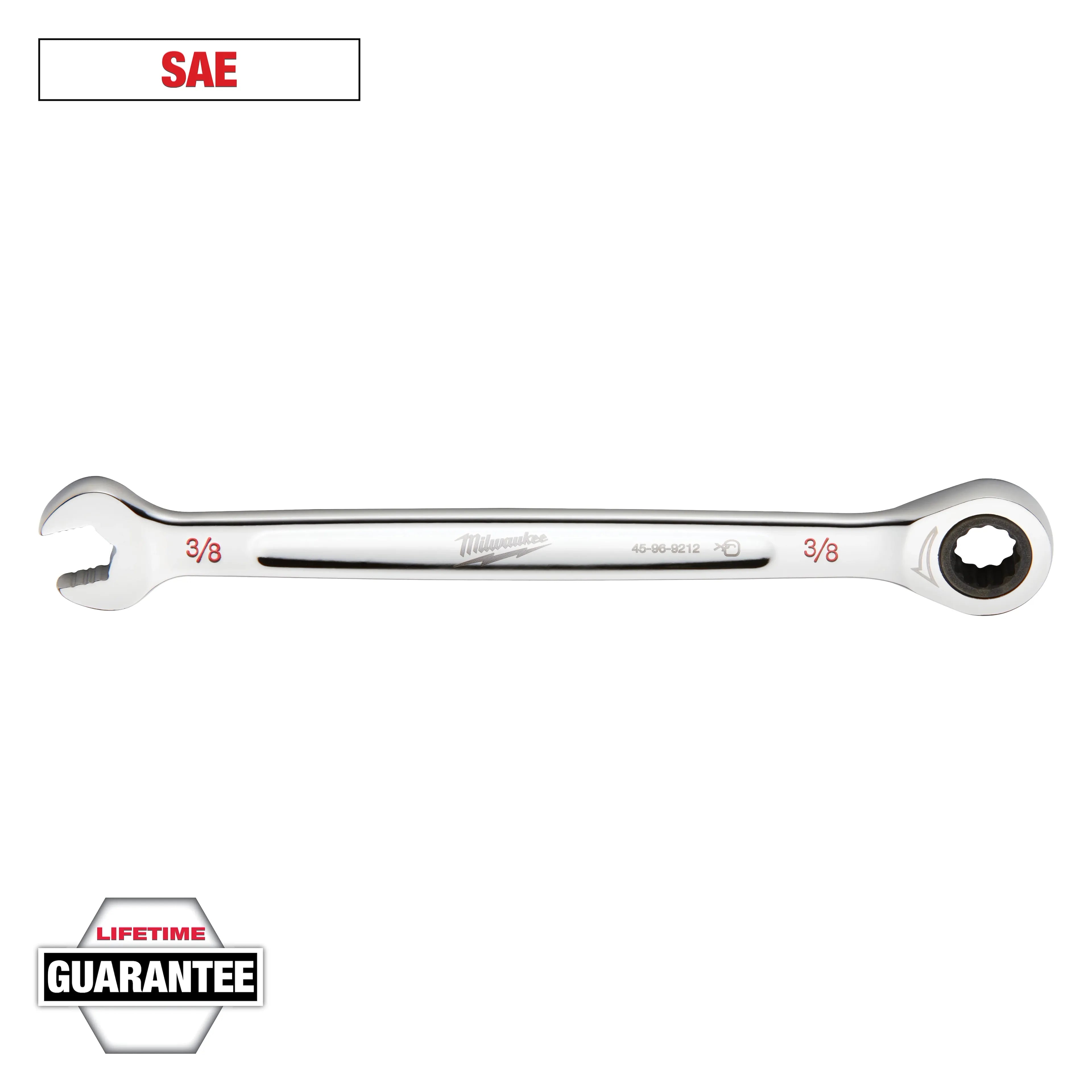Milwaukee 45-96-9212 3/8" SAE RATCHETING COMBINATION WRENCH - Ace Tool Group - Milwaukee