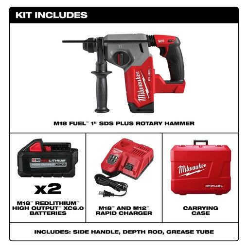 Milwaukee 2912-22 - 1" Sds Plus Rotary Hammer Kit - Ace Tool Group - Milwaukee