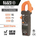 Klein CL120 Digital Clamp Meter, AC Auto-Range 400A - Ace Tool Group - Klein
