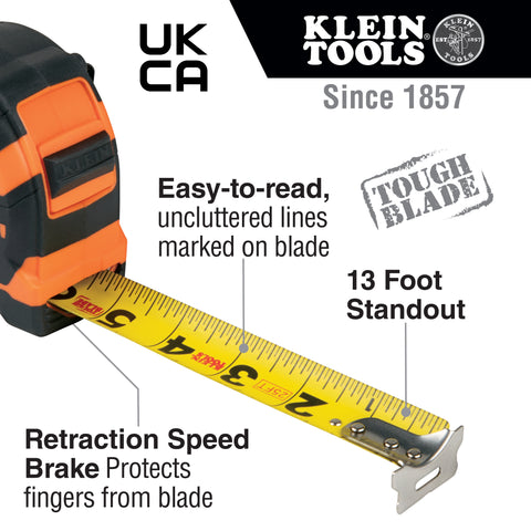 Klein 91616 Tape Measure, 16-Foot Single-Hook - Ace Tool Group - Klein