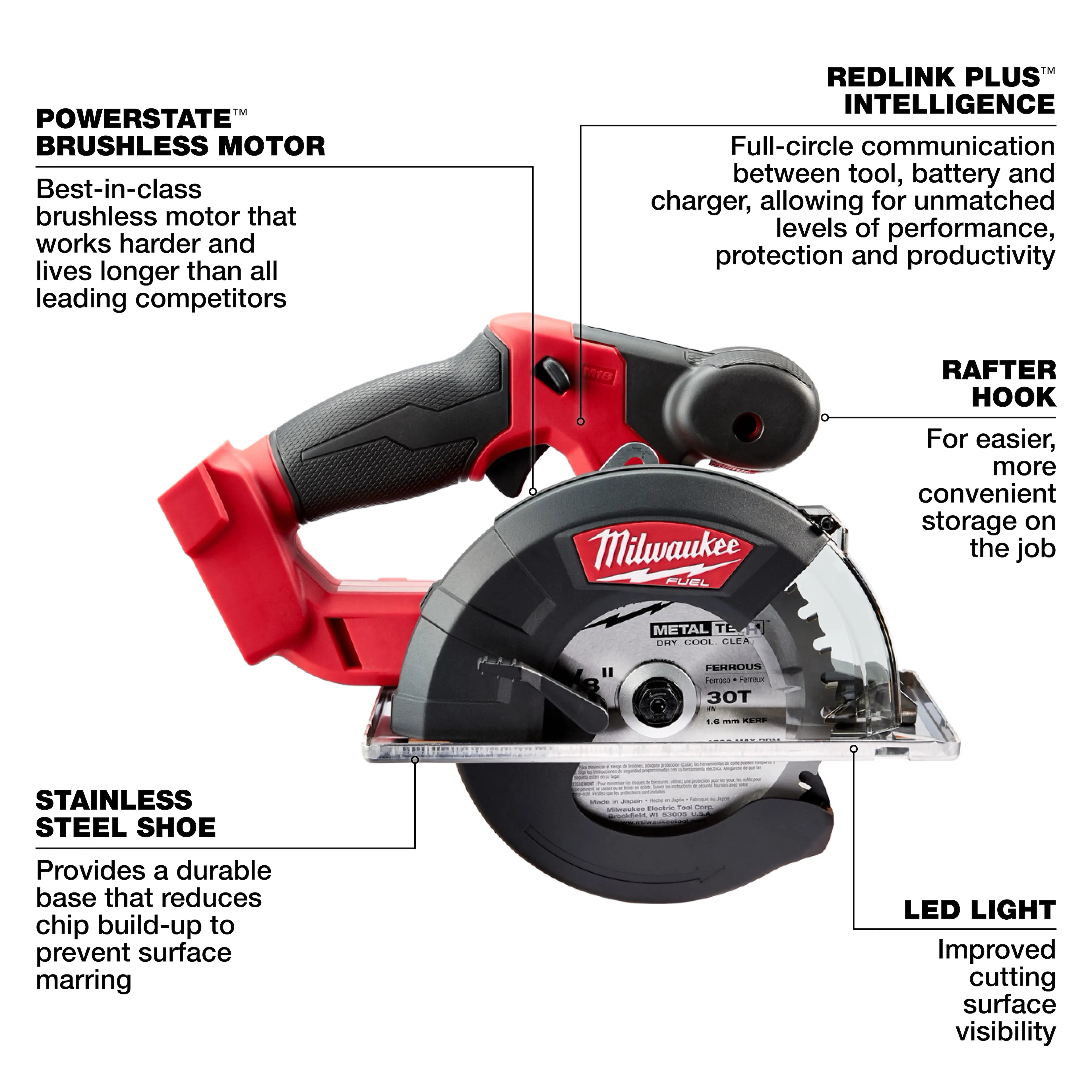 Milwaukee 2782-20 M18 Metal Cutting Circular Saw - Ace Tool Group - Milwaukee