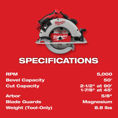 Milwaukee 2631-20 M18 7-1/4" CIRCULAR SAW - BARE TOOL