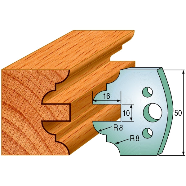 CMT 690.523 Pair of Profiled Knives for Shaper Cutters, 1-31/32-Inch Cutting Length, 5/32-Inch Thickness - Ace Tool Group - CMT