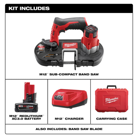 Milwaukee 2429-21XC M12 Sub-Compact Band Saw Kit - Ace Tool Group - Milwaukee