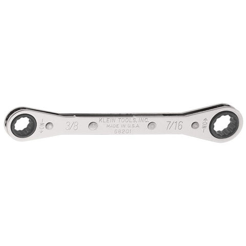 Klein Tools 68202 Ratcheting Box Wrench 1/2" x 9/16" - Ace Tool Group - Klein