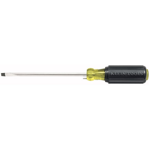 Klein Tools 605-6B 1/4'' (6 mm) Wire Bending Cabinet-Tip Screwdriver - 6'' (152 mm) Round-Shank - Ace Tool Group - Klein