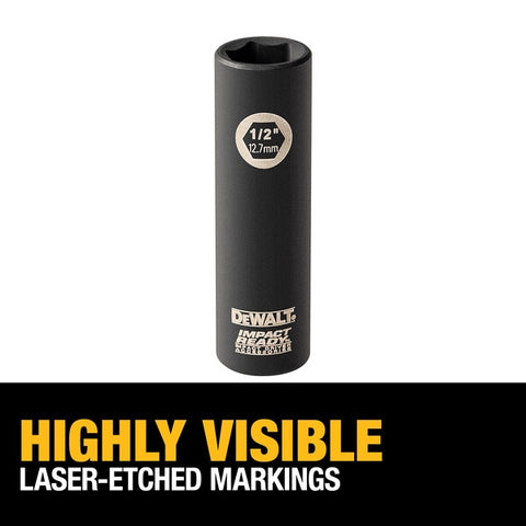 Dewalt Dw2286 1/2 In. Deep Impact Ready Socket 3/8 In. Drive - Ace Tool Group - DeWalt