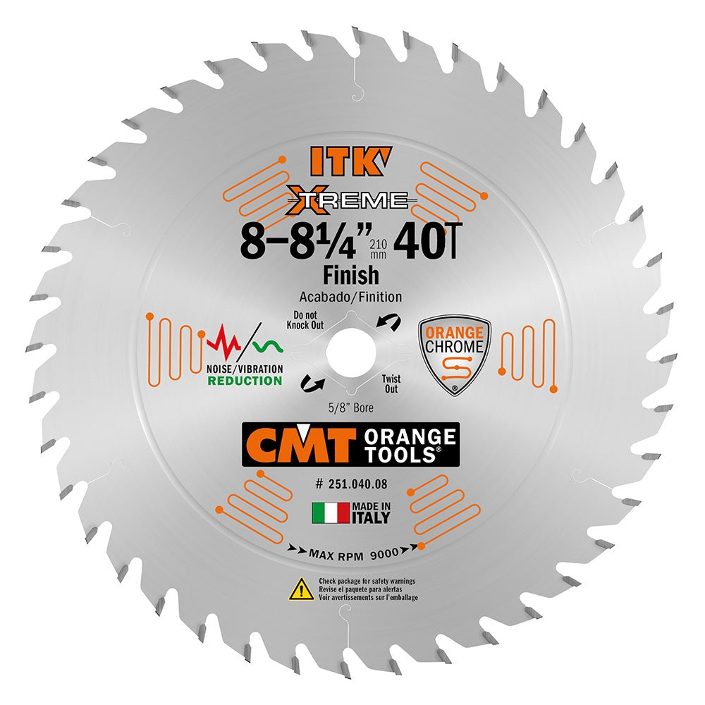 CMT 251.040.08 ITK 8-1/4 in. x 40T Finish Blade - Ace Tool Group - CMT