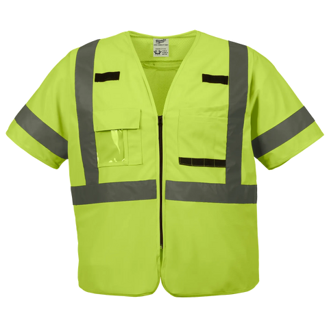 Milwaukee Class 3 High Visibility Yellow Safety Vest -12 Pack - Ace Tool Group - Milwaukee