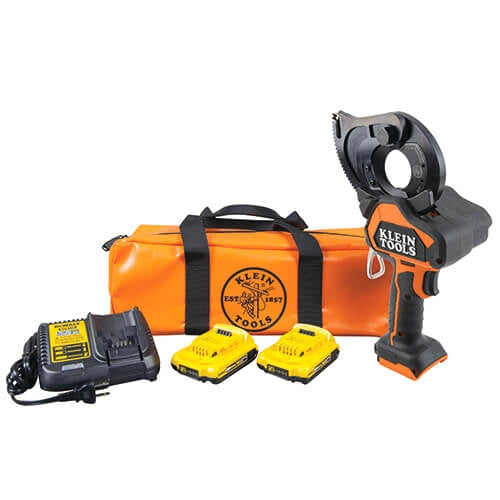 Klein BAT20GD10 Battery-Op Cable Cutter, CU/Al,2 Ah - Ace Tool Group - Klein