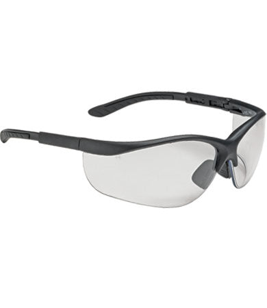 PIP 250-21-0420 Hi-Voltage Ac Eyewear, Clear Polycarbonate Lens, Anti-Scratch And Anti-Fog, Semi-Rimless Black Frame, Rubber Nose Pads And Temple -12 Pack - Ace Tool Group - Protective Industrial Products