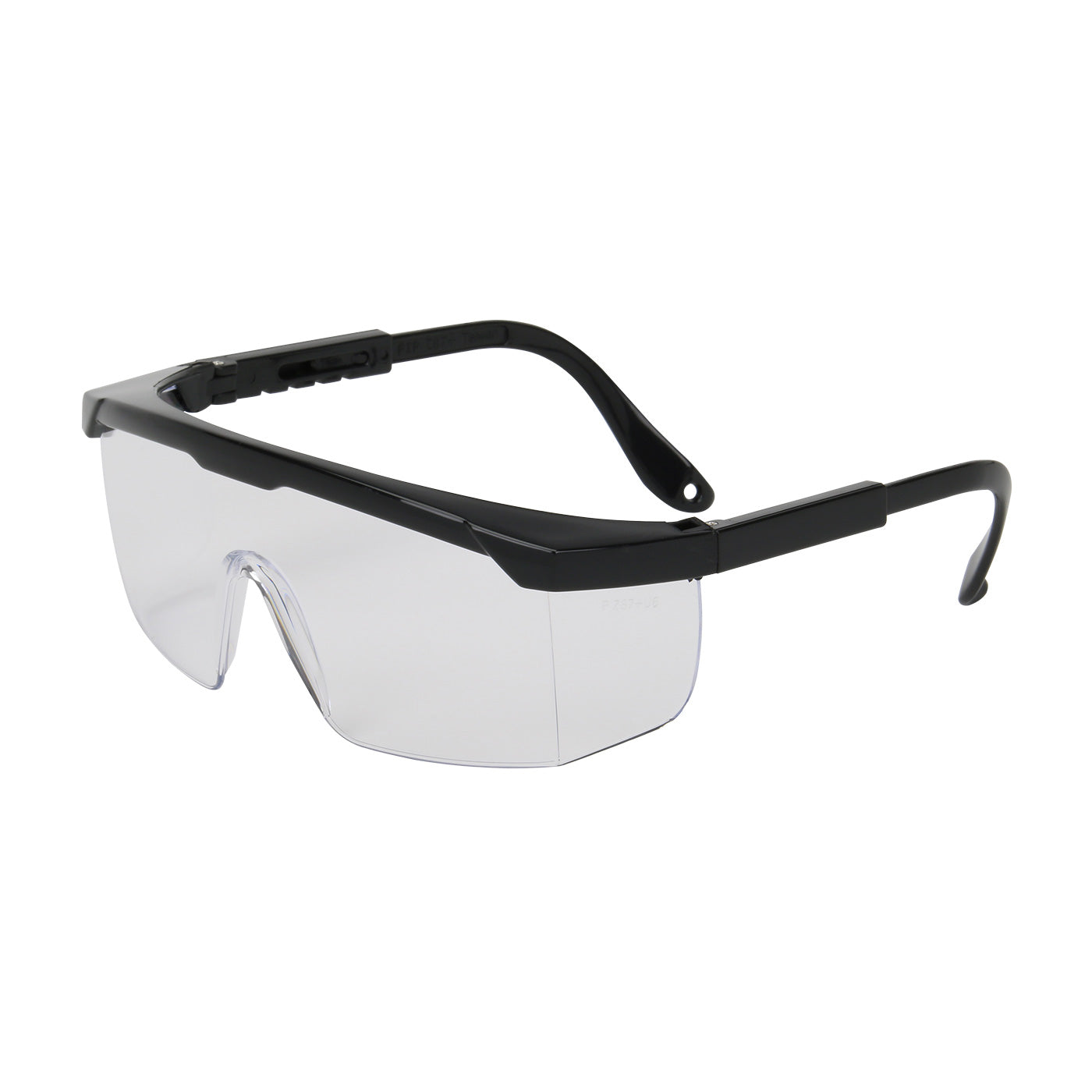 PIP 250-24-0080 Hi-Voltage Arc Eyewear, Clear Polycarbonate Lens, Uncoated, Semi-Rimless Black Frame, Built-In Sideshields, Adjustable Length -12 Pack - Ace Tool Group - Protective Industrial Products