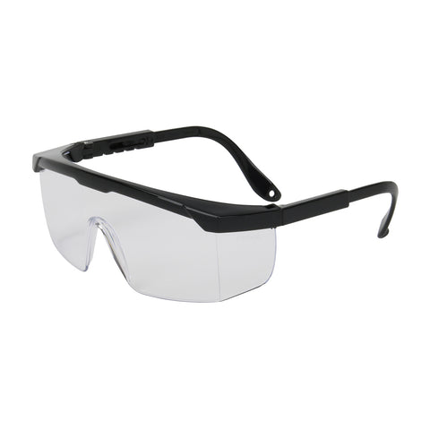 PIP 250-24-0080 Hi-Voltage Arc Eyewear, Clear Polycarbonate Lens, Uncoated, Semi-Rimless Black Frame, Built-In Sideshields, Adjustable Length -12 Pack - Ace Tool Group - Protective Industrial Products