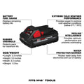 Milwaukee 48-11-1835 RedLithium HO CP3.0 Battery - Ace Tool Group - Milwaukee