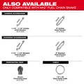 1-1/4" - 1-1/2" Carbide Chain Knocker for 1/4" Chain Snake Cable - Ace Tool Group - Milwaukee