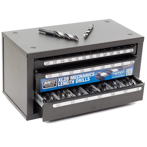 Champion D1-Xl28-Ltd Twist Drill Set In Mechanics Length - Ace Tool Group - Champion Cutting