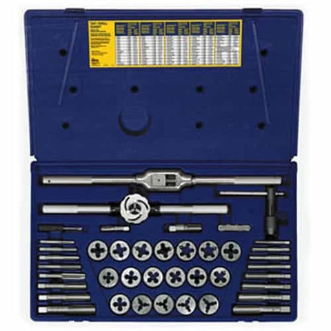 Irwin 25941 Fractional Tap And Adjustable Or Solid Round Die Set 41-Piece - Ace Tool Group - Irwin