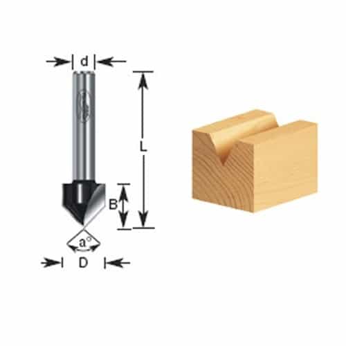 Timberline 180-14 Timberline 90 Degree "V" Bit - Ace Tool Group - Timberline