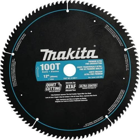 Makita A-94817 12" x 1" 100T Ultra-Coated Miter Saw Blade - Ace Tool Group - Makita