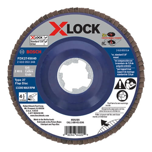 Bosch FDX2745040 X-Lock Flap Discs 4-1/2 in. - Ace Tool Group - Bosch