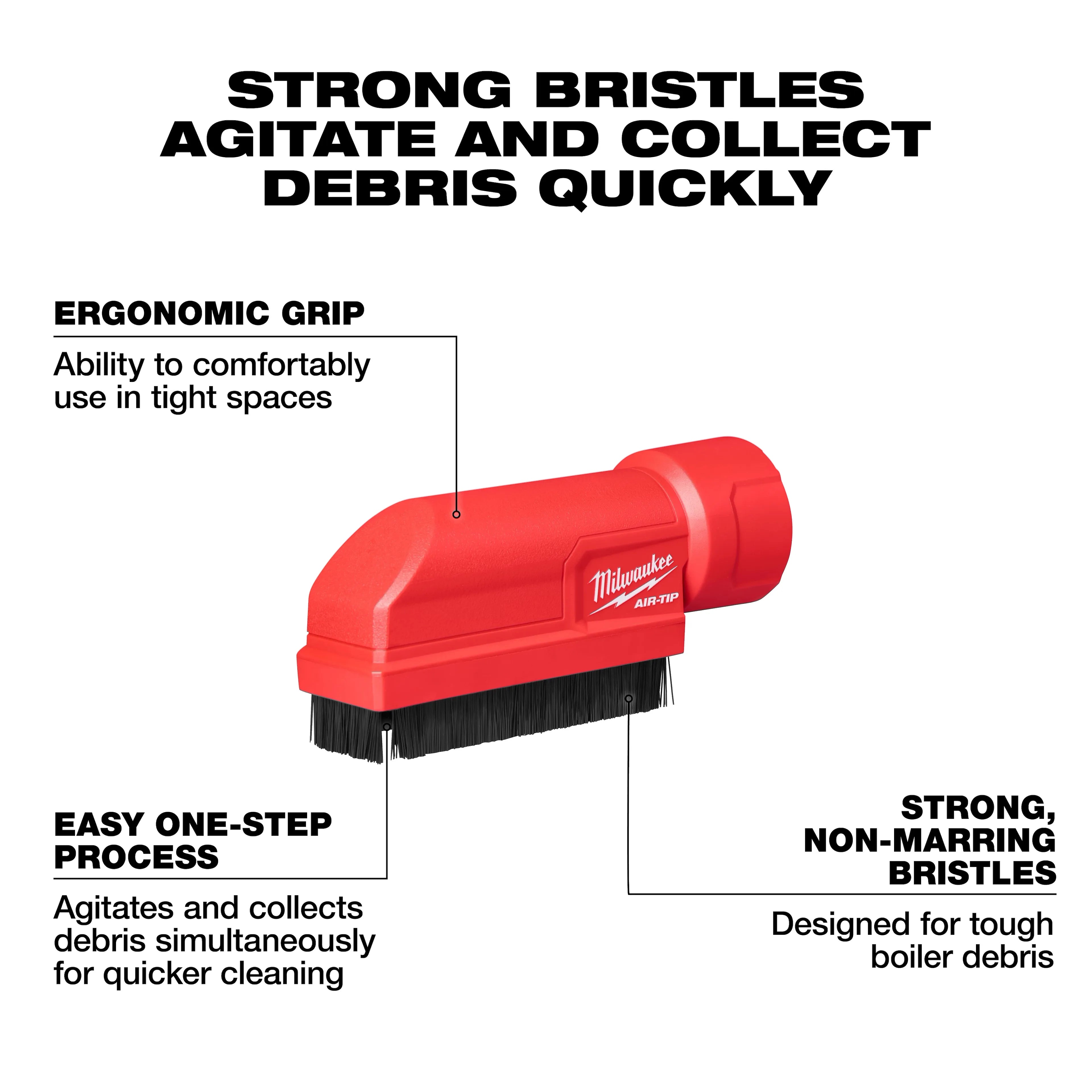 Milwaukee 49-90-2046 AIR-TIP™ Boiler Coil Cleaning Brush Tool - Ace Tool Group - Ace Tool Group