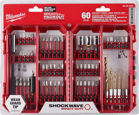 Milwaukee 48-32-4097 SHOCKWAVE Impact Duty Drill and Drive Set - 60PC - Ace Tool Group - Milwaukee