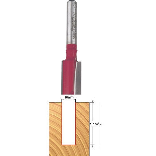 Freud Tools 10 (Dia.) Double Flute Straight Bit (Eclipse Grind) - Ace Tool Group - Freud