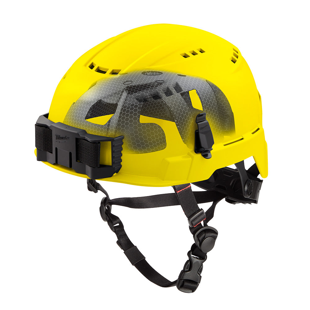 Milwaukee 48-73-1352 BOLT Yellow Vented Safety Helmet with IMPACT ARMOR Liner (USA) - Type 2, Class C - Ace Tool Group - Milwaukee