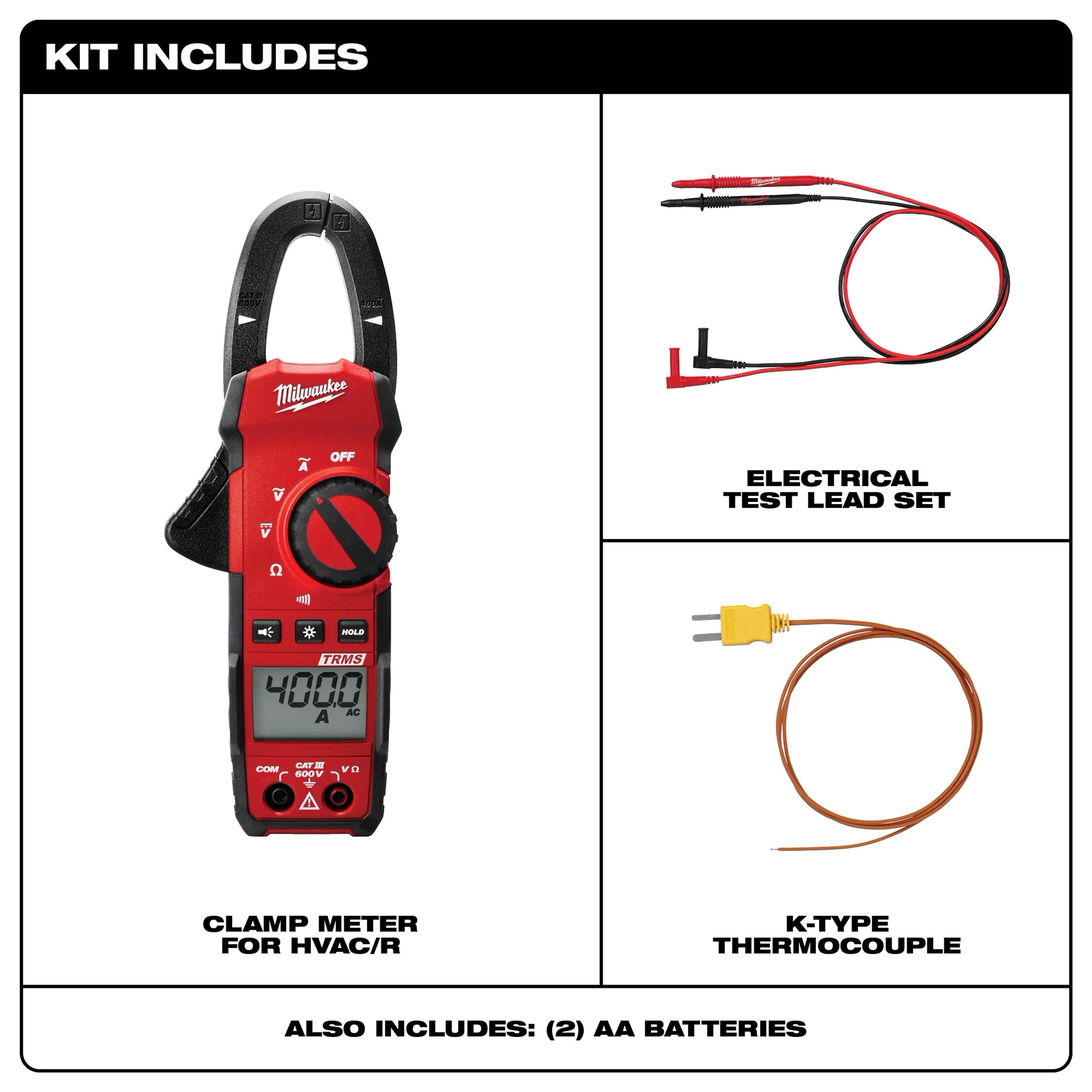 Milwaukee 2236-20 CLAMP METER HVAC/R - Ace Tool Group - Milwaukee