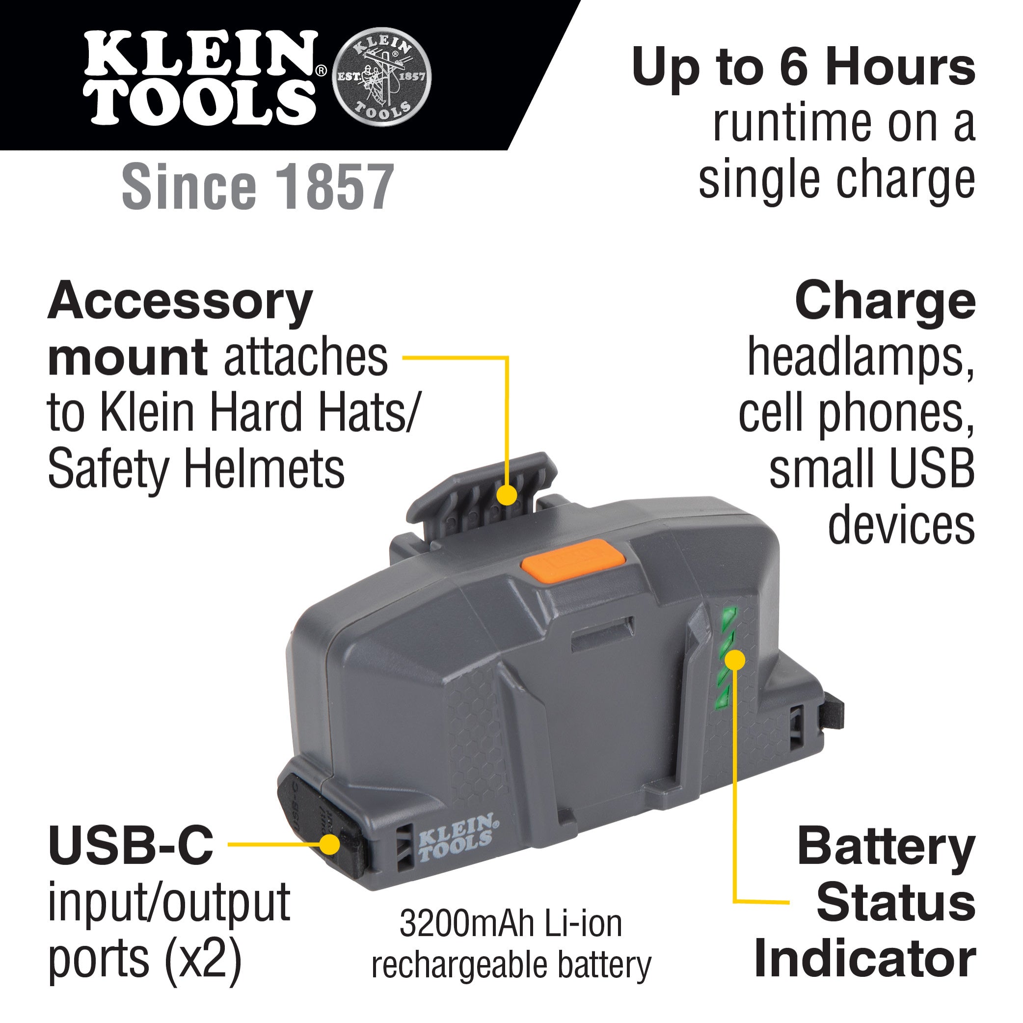Klein 60155 Cooling Fan for Hard Hat and Safety Helmet - Ace Tool Group - Klein