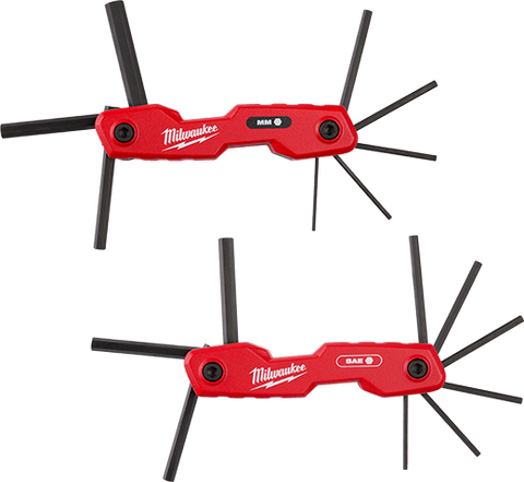 Milwaukee 48-22-2183 2PC 17-Key Folding Hex Key Sets - Ace Tool Group - Milwaukee