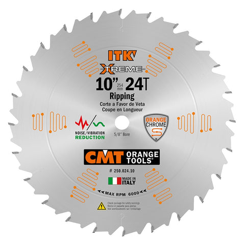 CMT 250.024.10 ITK Industrial Rip Saw Blade, 10 in. - Ace Tool Group - CMT