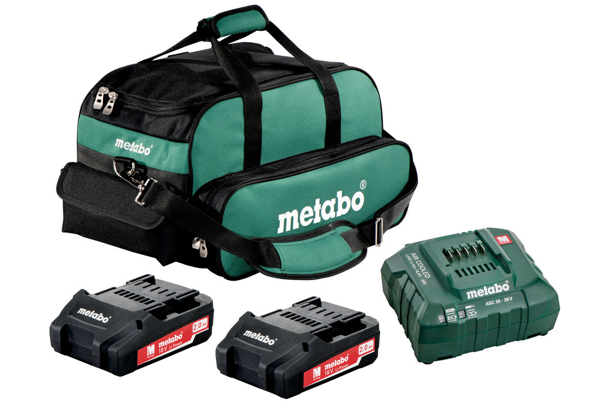 Metabo US625596020 18V 2x 2.0 Ah Li-Ion Compact Starter Kit - Ace Tool Group - Metabo