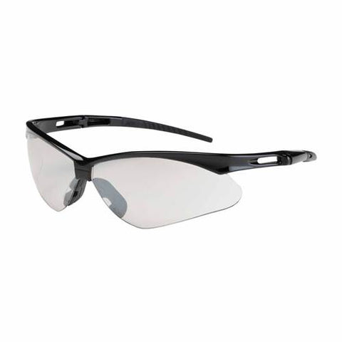 PIP 250-AN-10114 Anser Eyewear, Indoor/Outdoor Polycarbonate Lens, Anti-Scratch, Black Frame, Radiused Temples W/ Rubber Tips, Soft Rubber Nosepiece, -12 Pack - Ace Tool Group - Protective Industrial Products