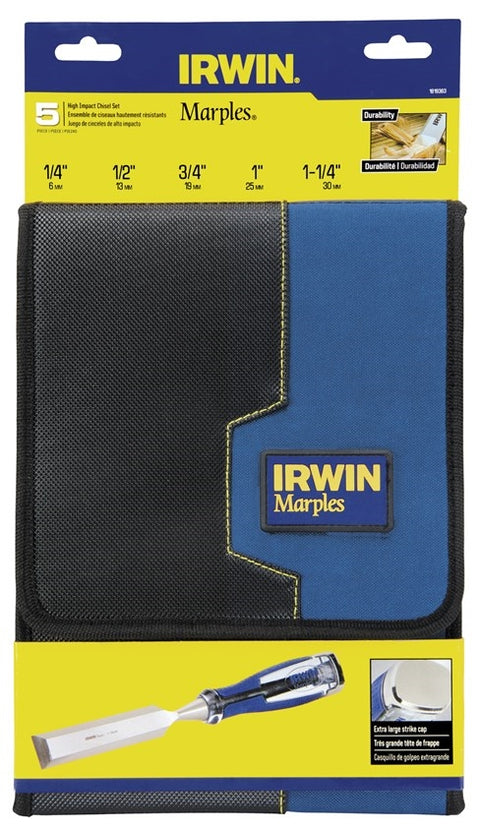 Irwin 1819363 Marples Chisel Set With Wallet High-Impact 5-Piece - Ace Tool Group - Irwin