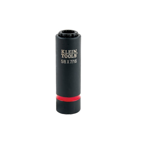 Klein 66012 2-in-1 Impact Socket, 12 pt, 5/8 and 7/16 in. - Ace Tool Group - Klein