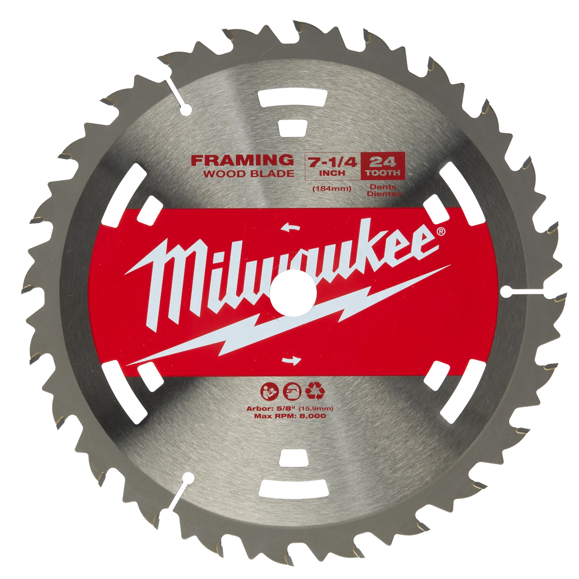 Milwaukee 48-40-1711 7-1/4" 24T Construction Framing Contractor Pack (25PK) - Ace Tool Group - Milwaukee