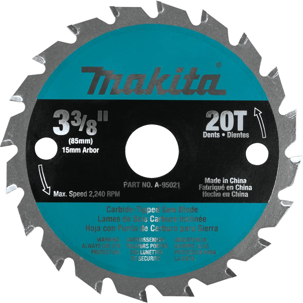 Makita A-95021 3-3/8in. 20T CT Circular Saw Blade - Ace Tool Group - Makita