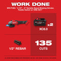 Milwaukee 3672-20 M18 FUEL 4-1/2"-6" Variable Speed Braking Grinder, Paddle Switch w/ ONE-KEY - Ace Tool Group - Milwaukee