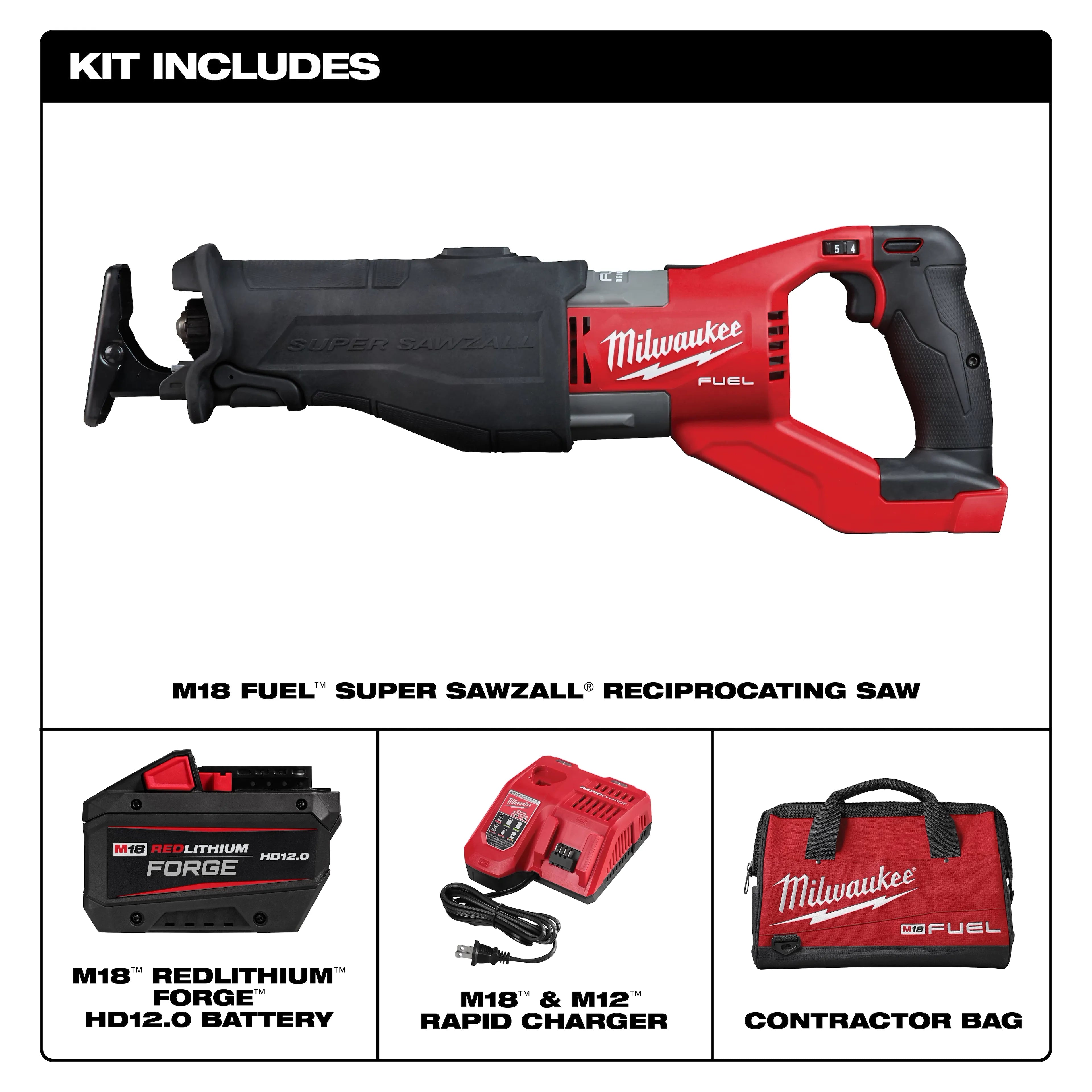 Milwaukee 2722-21HD M18 FUEL SUPER SAWZALL KIT - Ace Tool Group - Milwaukee