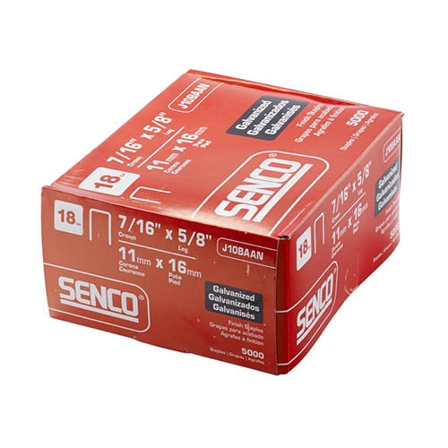 Senco J10BAAN 18 Ga. 7/16" Crown 5/8 In Leg Staples - Ace Tool Group - Senco