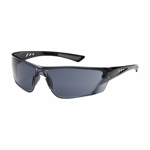PIP 250-32-0021 Recon Eyewear, Gray Polycarbonate Lens, Anti-Scratch And Anti-Fog, Rimless, Gloss Black Temples W/ Non-Slip Pads, Soft Nosepiece, 9 -12 Pack - Ace Tool Group - Protective Industrial Products