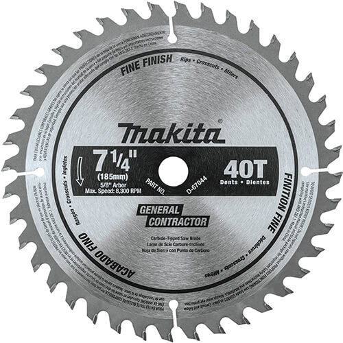 Makita D-67044 7-1/4 in. 40T Carbide Tip Circ Saw Blade - Ace Tool Group - Makita