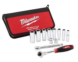 Milwaukee 48-22-9001 12PC 3/8" DRIVE METRIC SOCKET SET - Ace Tool Group - Milwaukee