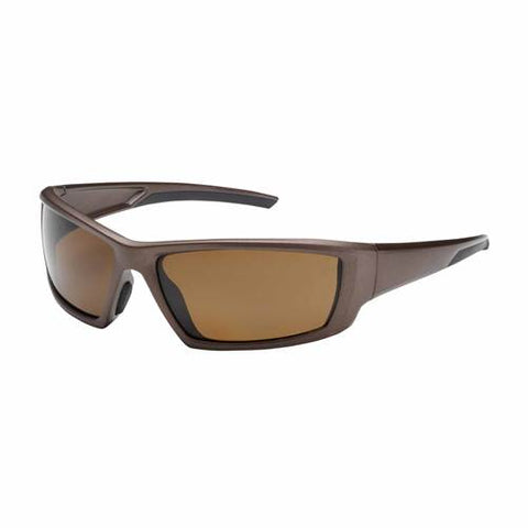 PIP 250-47-1042 Sunburst Eyewear, Polarized Brown Polycarbonate Lens, Anti-Scratch And Anti-Fog, Full Brown Frame, Non-Slip Nose Pads And Temple Tips, -12 Pack - Ace Tool Group - Protective Industrial Products