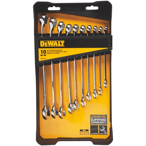 Dewalt Dwmt72166 10 Piece Combination Wrench Set (Mm) - Ace Tool Group - DeWalt