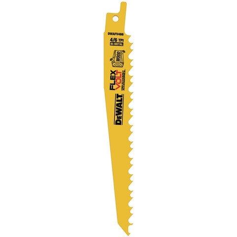 DEWALT DWAFV466 Flexvolt 6" 6Tpi Wood Cutting Reciprocating Saw Blades -5Pk - Ace Tool Group - DeWalt
